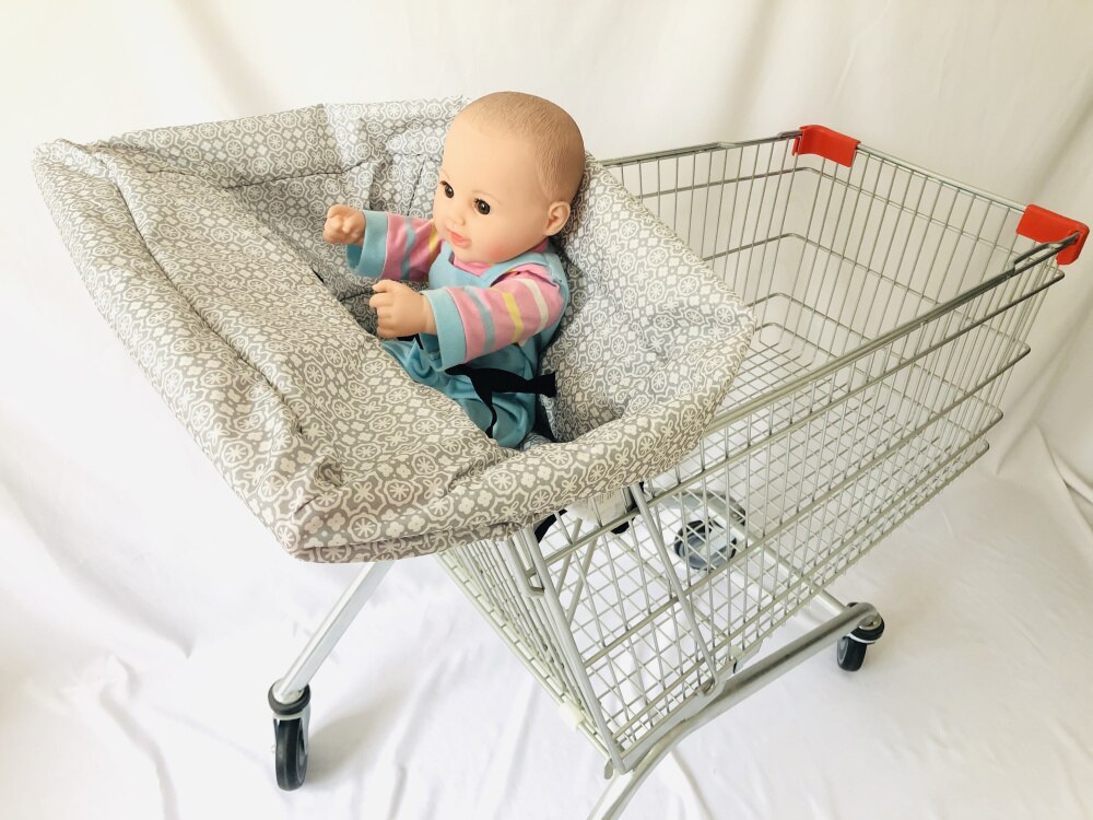 Housse de panier Portable | Housses de chaise haute et de panier d'épicerie pour bébés, enfants, nourrissons et tout-petits: Gray waterproof