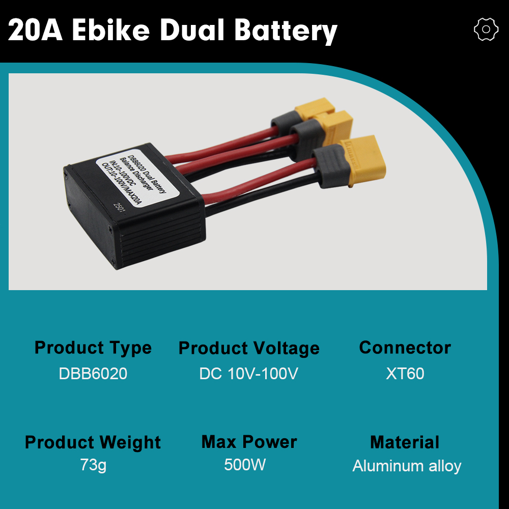 Double adaptateur de connexion de batterie pour vélo