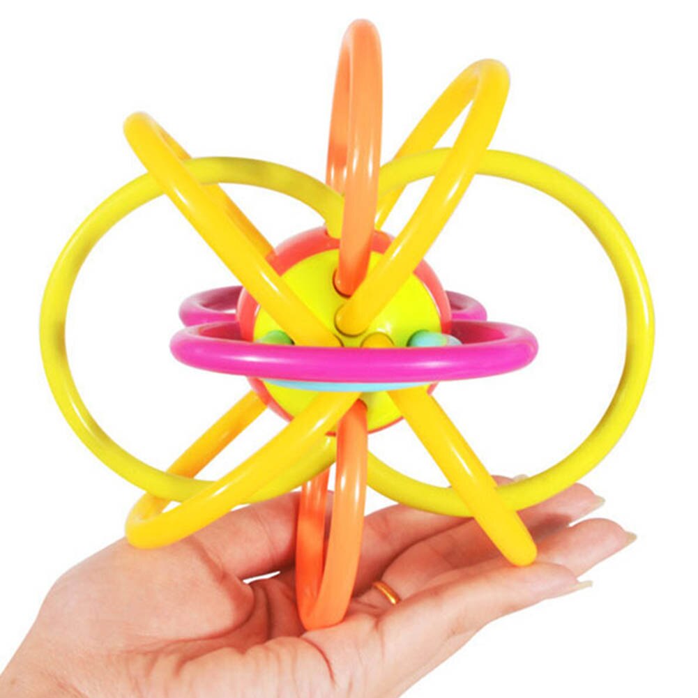 color random Baby Rattles Toys Develop Intelligence Baby Toys 0-12 months Bell Ball Baby Grasping Toy Plastic Hand Bell Rattle