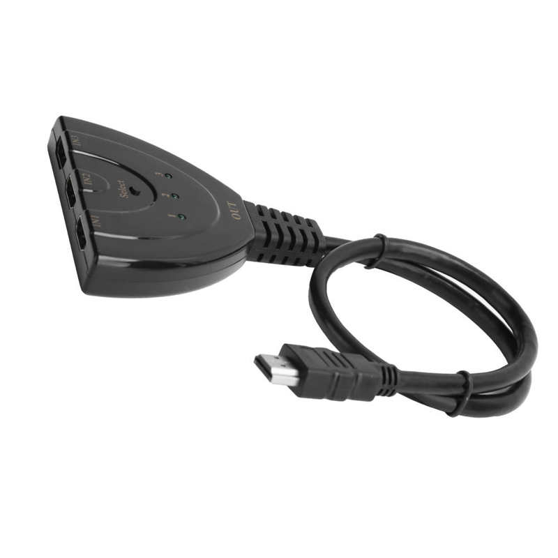 3 in 1 Out Splitter 3 input 1 Output HD Multimedia Interface Converter 4K Switch Hub Box Splitter with Cable