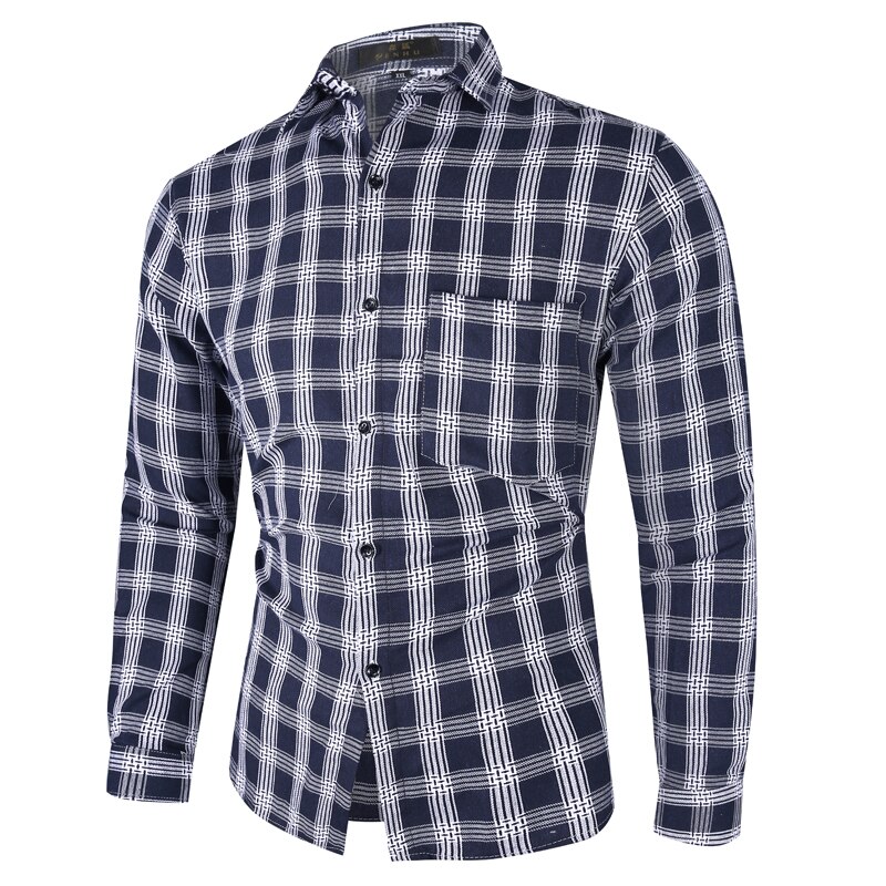 Amerikaanse maten heren geruite overhemden 100%  katoenen casual lange mouwen modieus jeugd overhemd regular fit heren blouse