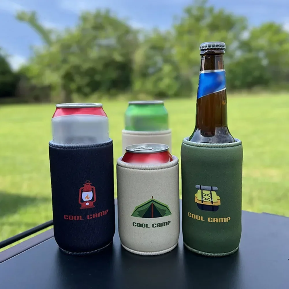 1pc Dosenkühler Hülse Camping Dosen Ärmeln Isolierte Bier Abdeckung Kühler Schutz Flasche Abdeckungen Nicht-slip Isolierte Flasche hülsen