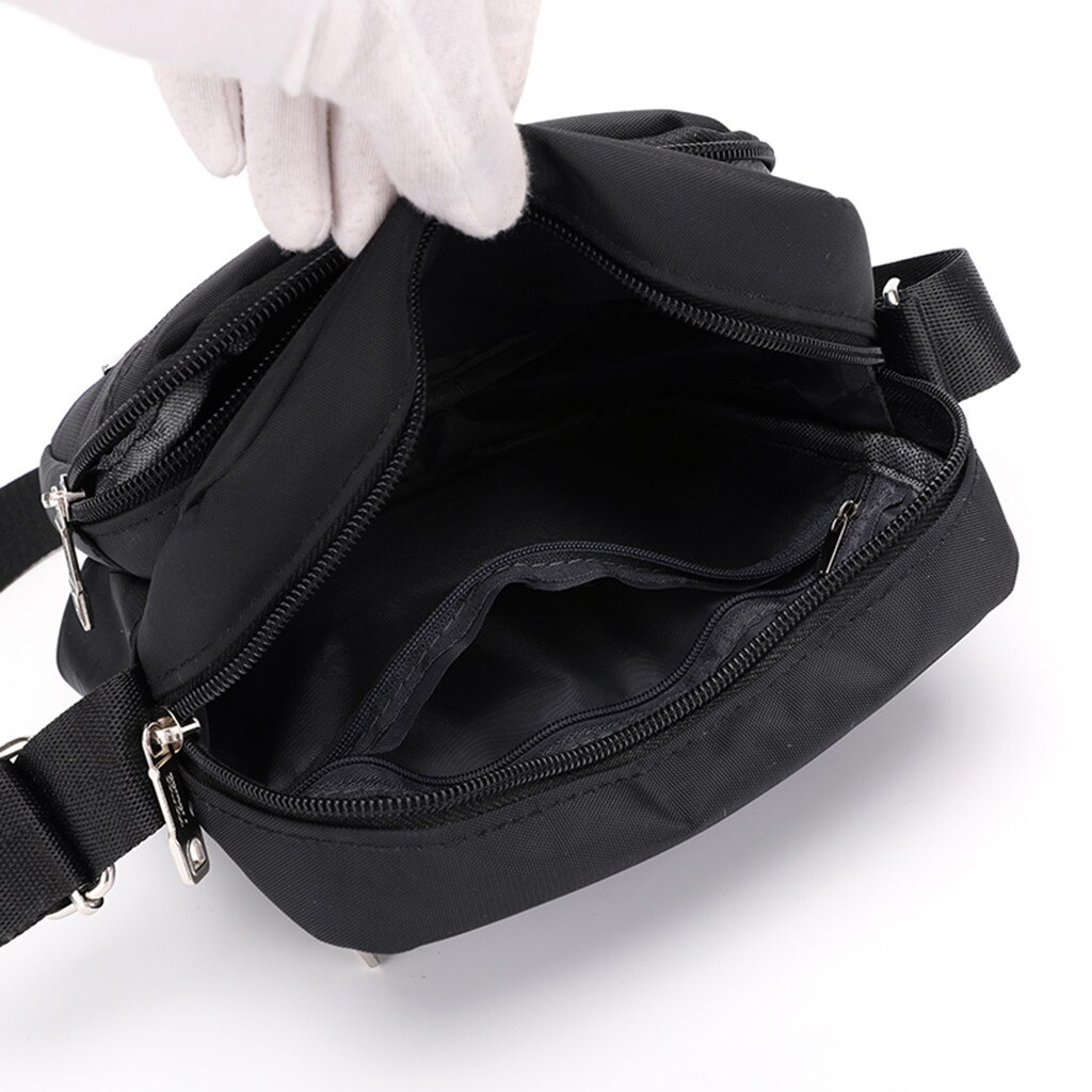 Borsa unisex ottavino Suqare lembo Borsa A Tracolla Solido Grande borsa da Viaggio Capienza della Tela di Canapa Borse Messager casuale Tote Della Chiusura Lampo Borse A Mano Della Borsa