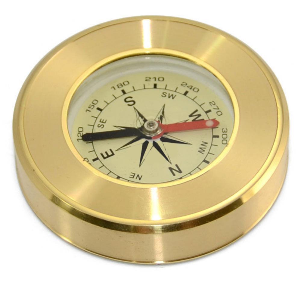 Hand-held Pocket Traveling Hiking Camping Navigation Brass Portable Compass boussole kompas Camping Equipment походный инвентарь