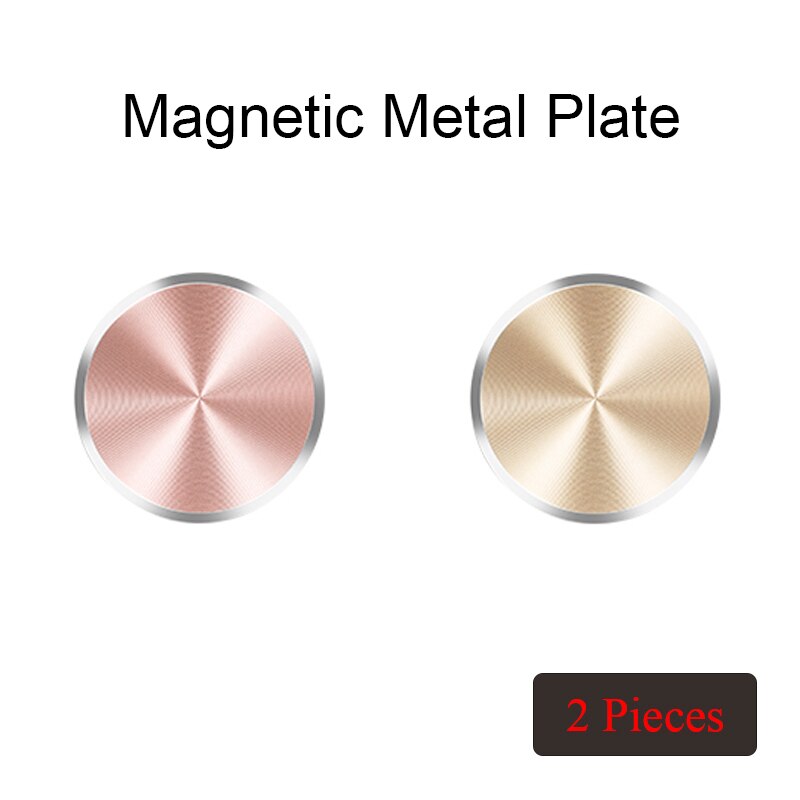 Placa de Metal adhesiva para coche, soporte magnético para teléfono móvil, 1, 2 o 3 unidades: Rose and Gold