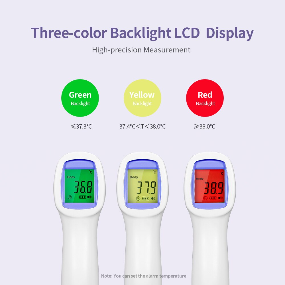 Non-Contact Forehead Thermometer Digital Handheld Infrared Thermometer Object Temperature Gauge High Precision ℃/℉ Switchable