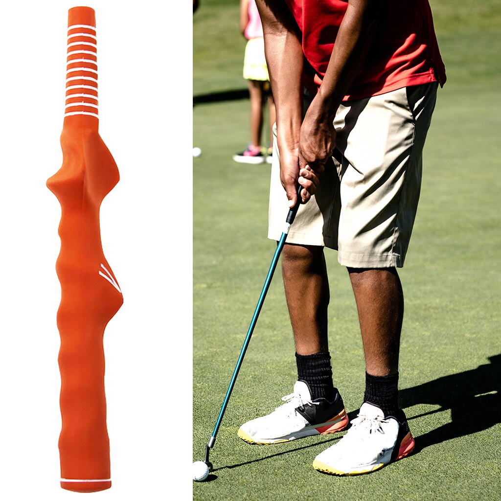 Golf Training Grip Right Left Hand Swing Practice Tool Breathable Club Proper: Orange 14.73mm