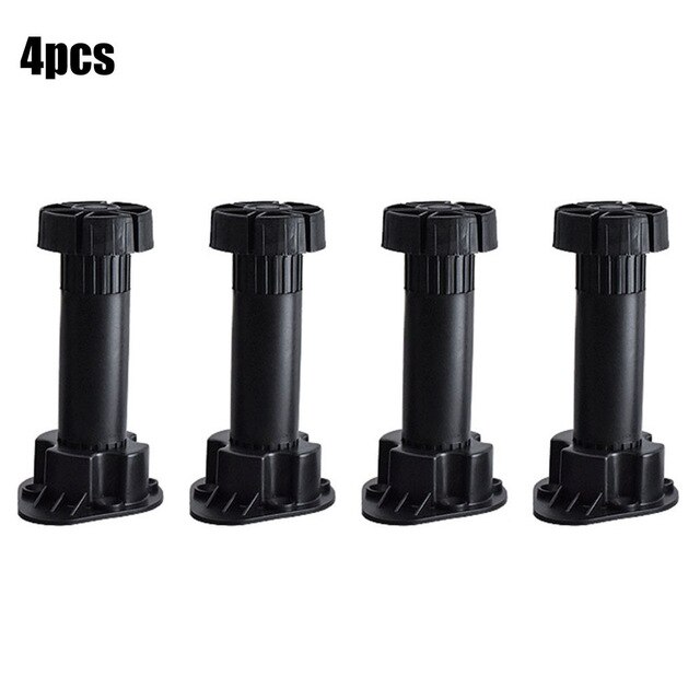 4 Pcs Adjustable Kitchen Cabinet Plinth Feet Furniture Plinth Legs 4 Clips Adjustable Furniture Feet PVC Coffee Cone Chair Feet: 12cm