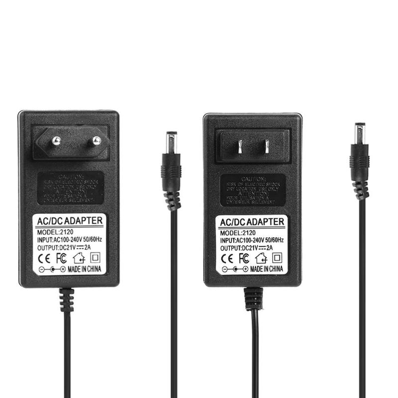 Universele 21v 2a 18650 lithium batterijlader  dc5.5mm- stekker stroomadapter lader hoge kwaliteit eu-stekker amerikaanse stekker voor laptop