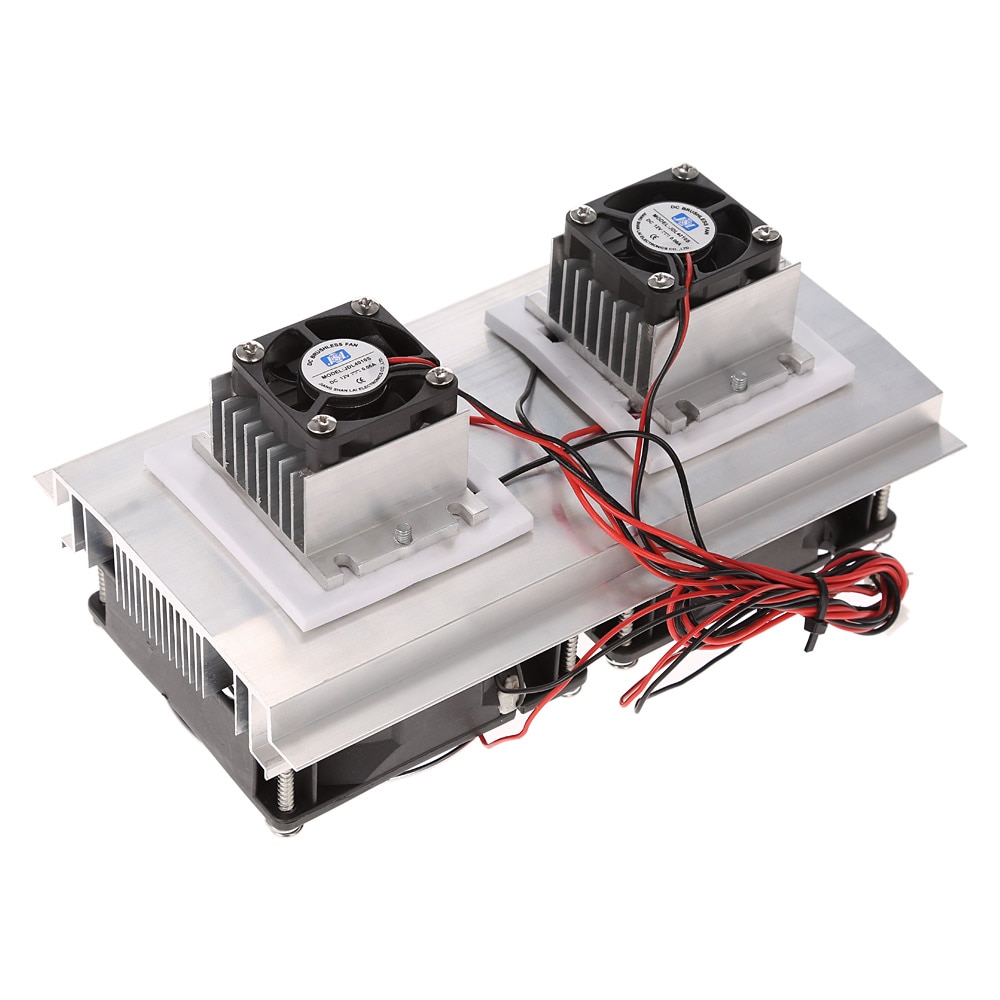 Thermo-elektrische Peltier Koeling Cooling System Kit Halfgeleider Koeler Grote Radiator Koud Geleiding Module Dubbele Fans