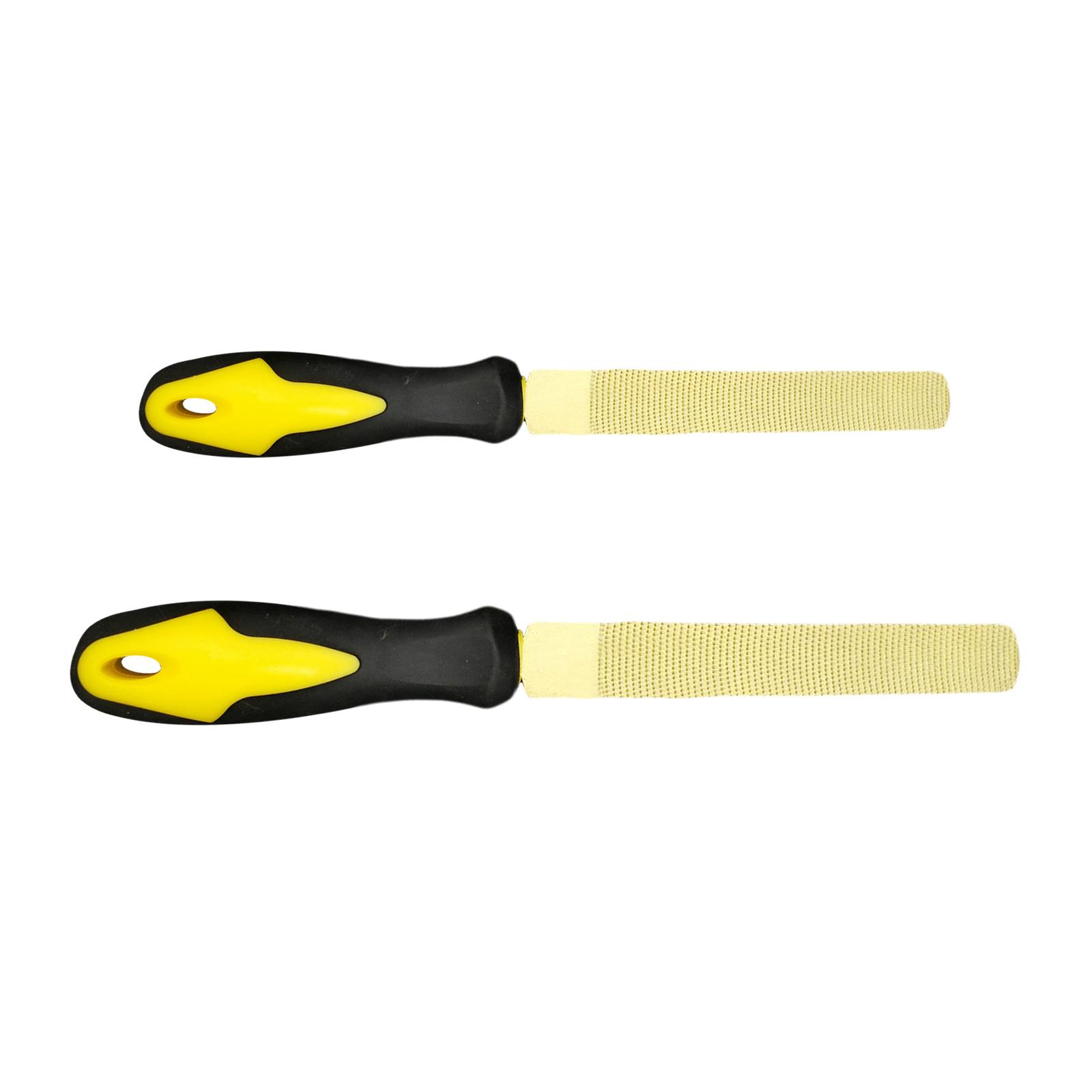 Wood Rasps Half Round Fine Toothed Damage Proof W/ Rubber Grip Needle Hardwood File Woodworking File File Handles for Carpenter