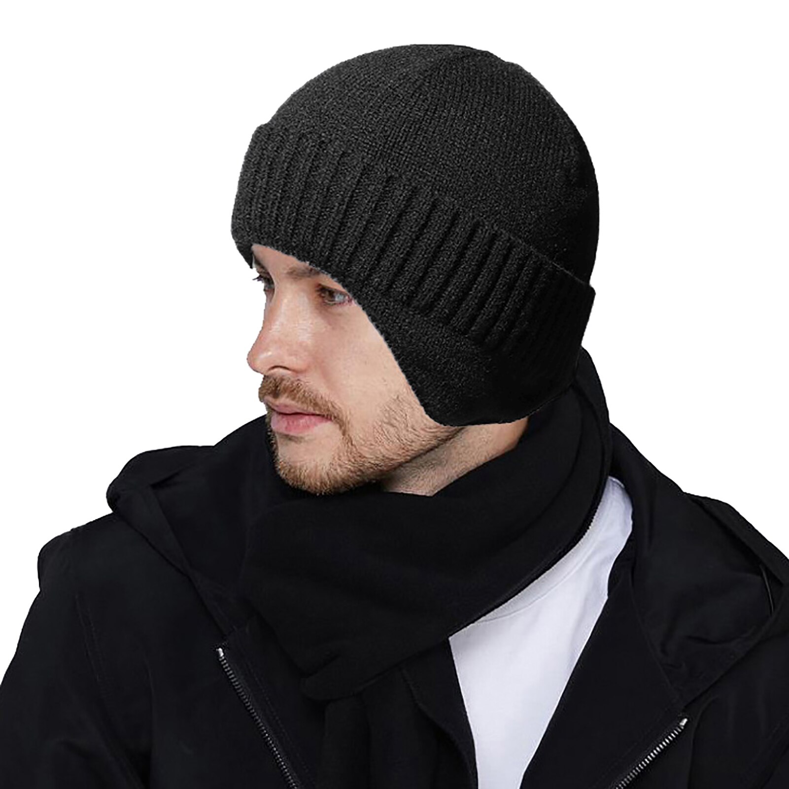 Men Acrylic Knitted Winter Hat Beanie Hats for Women Thick Warm Beanies Male Skullcap Knit Bonnet Gorro Unisex