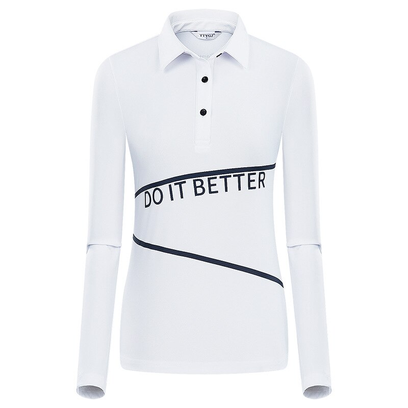 TTYGJ Neue Golf Kleidung Herbst Golf Kleidung Golf Tragen für Frauen: Weiß / L