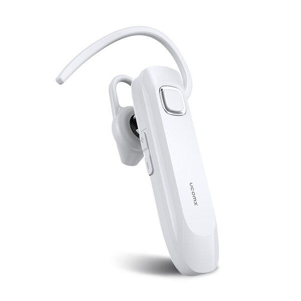 UCOMX U32K Bluetooth Kopfhörer Drahtlose Kopfhörer Ohr Haken Bluetooth Headset mit Mic Freisprecheinrichtung Hörer für iPhone Huawei Xiaomi: WHITE
