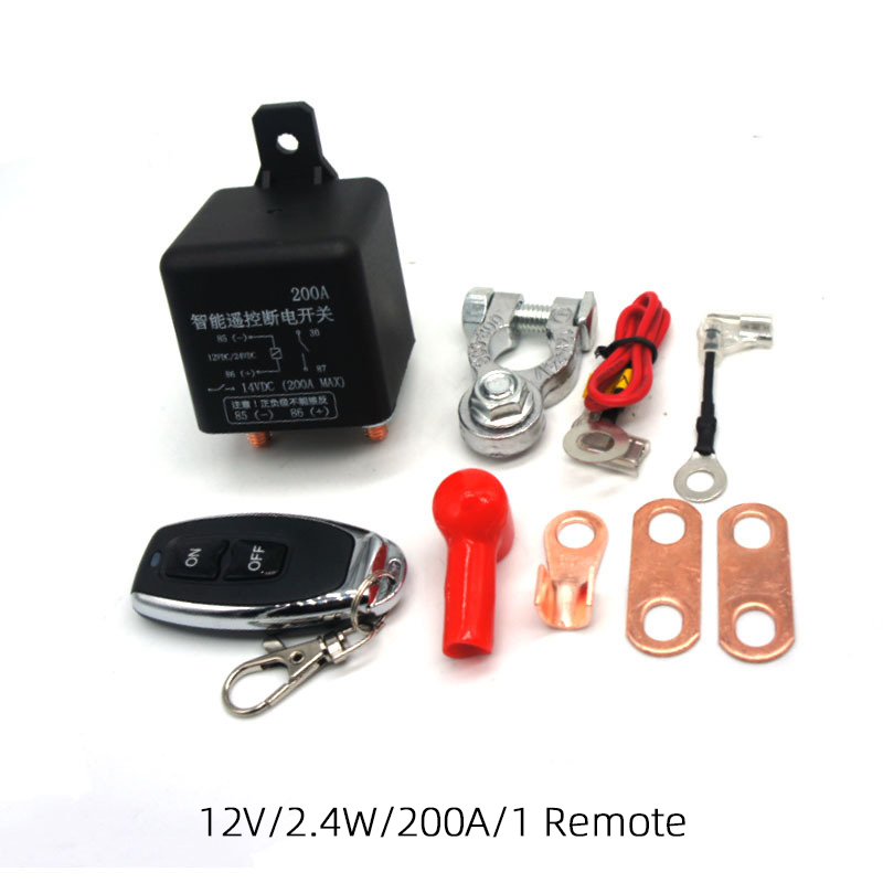 Universal Battery Switch Relay 12V 24V 120A 200A 250A Wireless Remote Control Disconnect Cut Off Isolator Master Switches: Blue