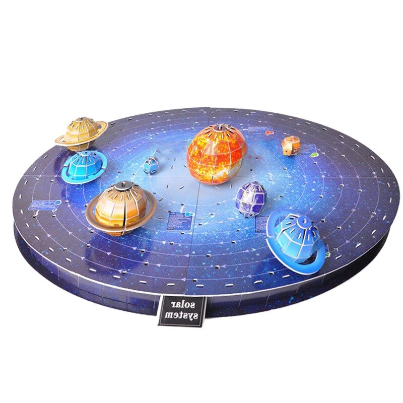 146 pièces 3D système solaire Puzzle ensemble planète jeu de société 3D papier bricolage Puzzle apprentissage et éducation Science jouet âge 6 + d'anniversaire