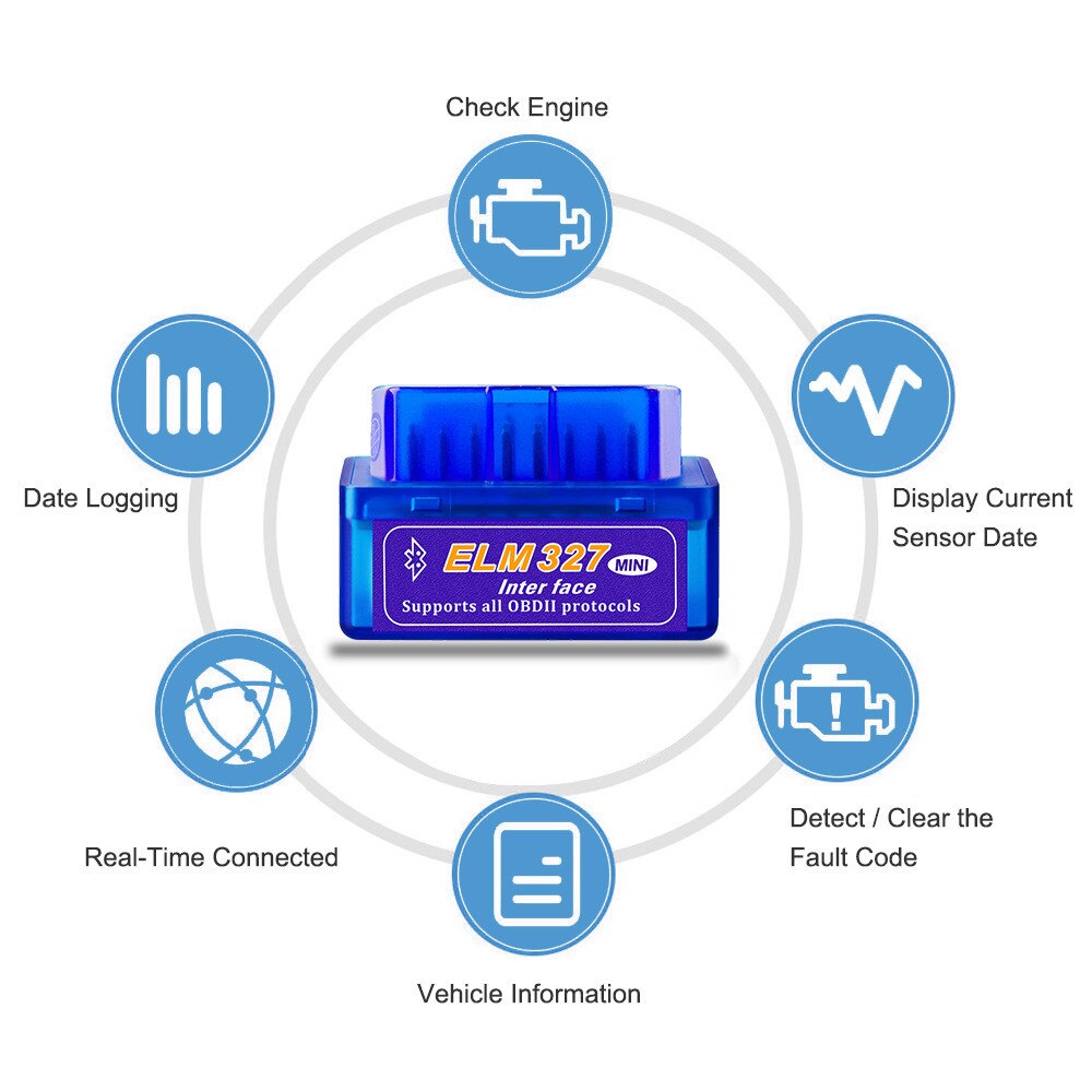 OBD2 Scanner ELM327 Bluetooth V1.5 Obdii Auto Diagnostische Scanner Elm 327 Bluetooth Obd 2 Voor Android Code Reader Diagnostic-gereedschap