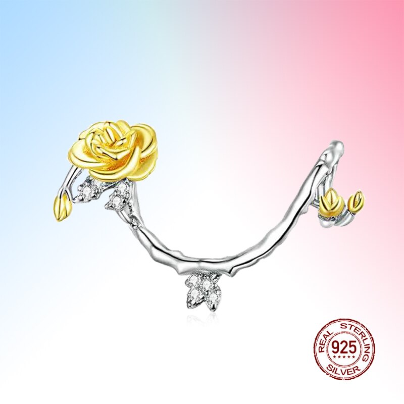 925 Sterling Silver Charm Magic teapot candle alarm clock rose grape vine Love Pendant Bracelet beads jewelry: WT0619