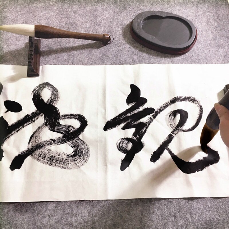 Caligrafia Chinese Calligraphy Brush Pen Woolen Weasel Hair Chinese Painting Brush Hopper-shaped Brush The Scholar&#39;s Four Jewels