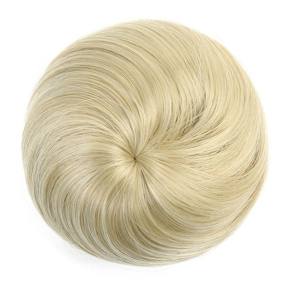 Buqi-extensiones de pelo corto y liso para mujer, moños resistentes al calor, Clip sintético de , accesorios para el cabello