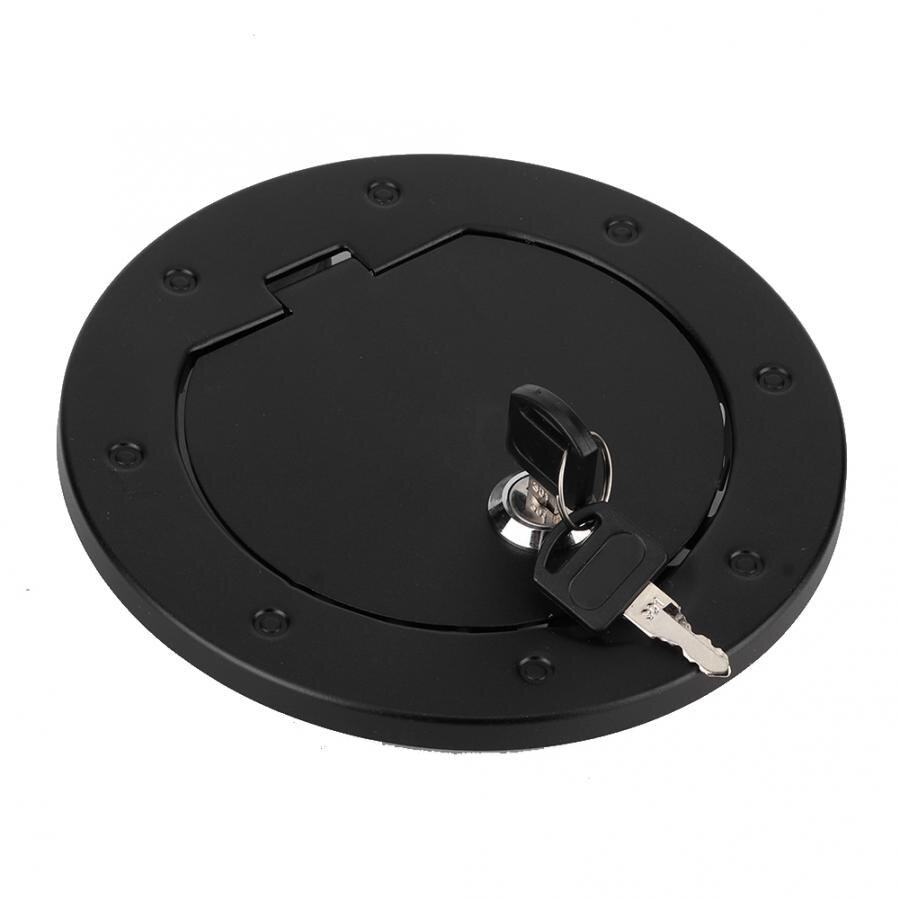 Aluminum alloy Fuel Tank Cap Cover with Lock Car Accessory Fit for Jeep Wrangler JK 2007 Black Car Styling Fuel Tank Part