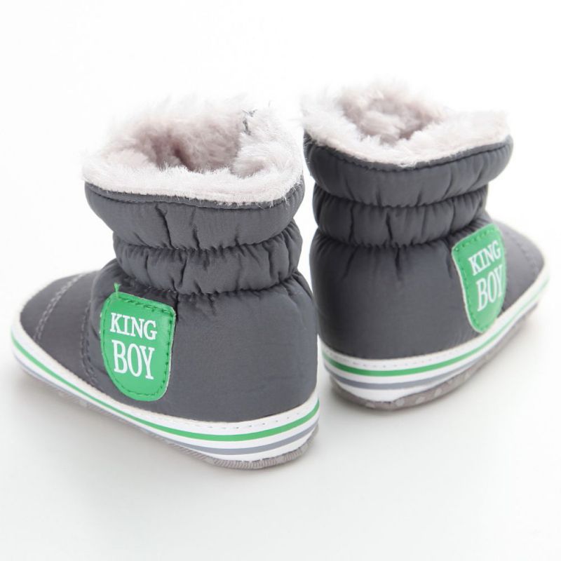 Baby Boy Snowboots Warm Pluche Winter Navy Baby Boot Peuter Schoenen Zachte Prewalker Schoen