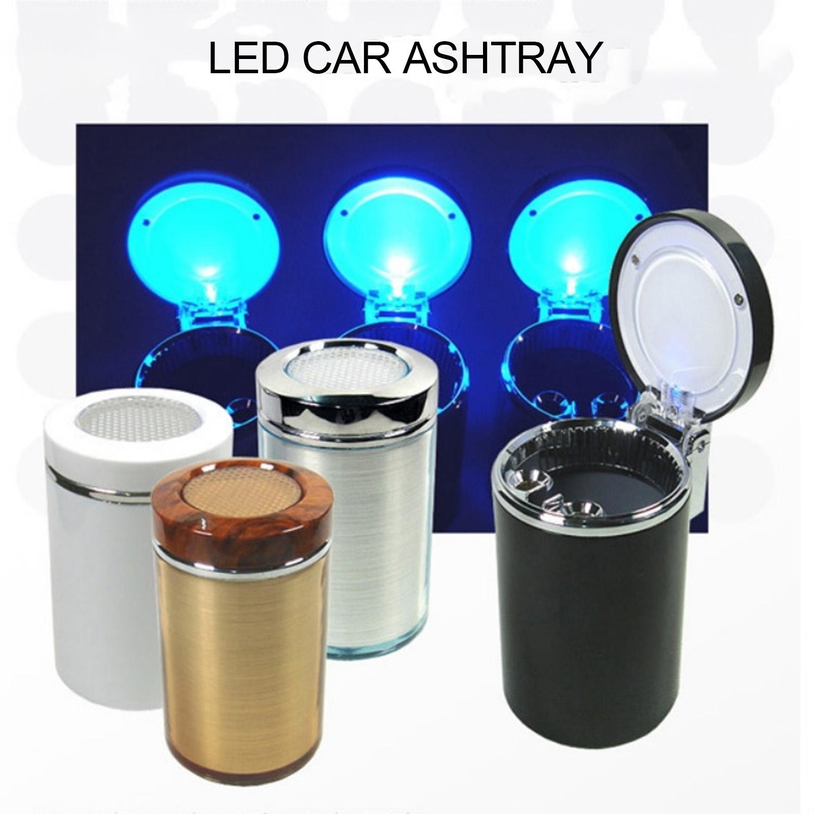Posacenere portatile per auto, con brillantini, con coperchio e