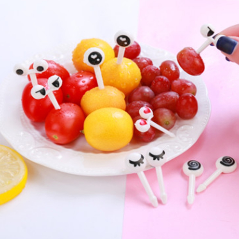 Mode Creatieve Dier Manor Schattige Mini Dames Teken kinderen Fruit Vork Creatieve Plastic Dames Decoratieve Borden