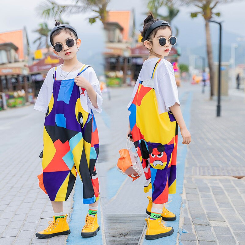 Mono con Graffiti para niñas Y adolescentes, ropa informal holgada, mono de 10 Y 2022