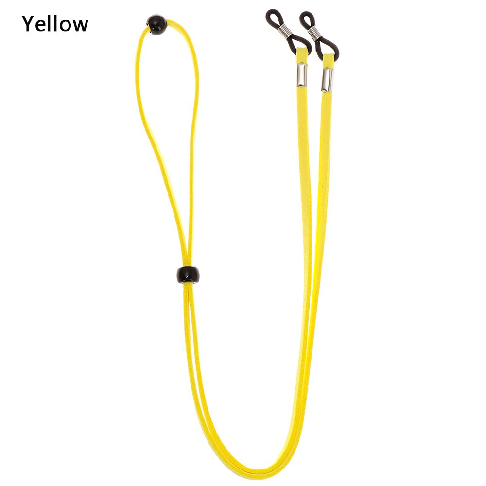 1Pc Verstelbare Anti-Verloren Gezichtsmasker Lanyards Lichtgewicht Antislip Opknoping Hals Bandjes Hat Winddicht Touw oren Protector: yellow 01