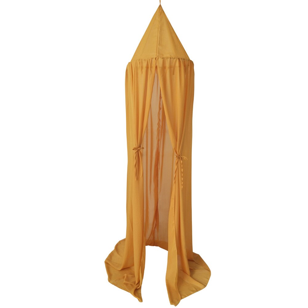 240cm Kids Children Bedroom Bed Dream Curtain Tent Canopy Hanging Summer Mosquito Net Decor: Yellow