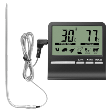 Voedsel Thermometer Rvs Probe Lcd Digitale Display Instant Lezen Met Standhouder Temperatuurmeter Voor Bbq Vlees Bakken