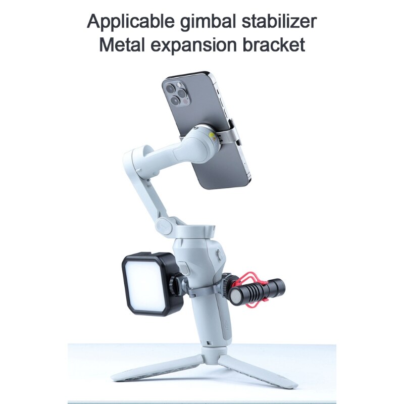 1 pc -ring-klemm-blitzschuhadapter, 360 °-drehung, kompatibel mit osmo mobile 3 &  om4,  stabilisator-mikrofon-aufhelllicht-erweiterungshalterung