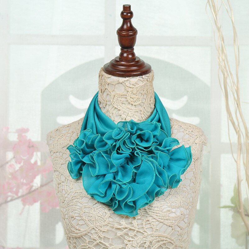 Winter Frauen Schal Blumen- Kragen Schal Luxus Blume Gedruckt Halstuch Ring Nacken Schals