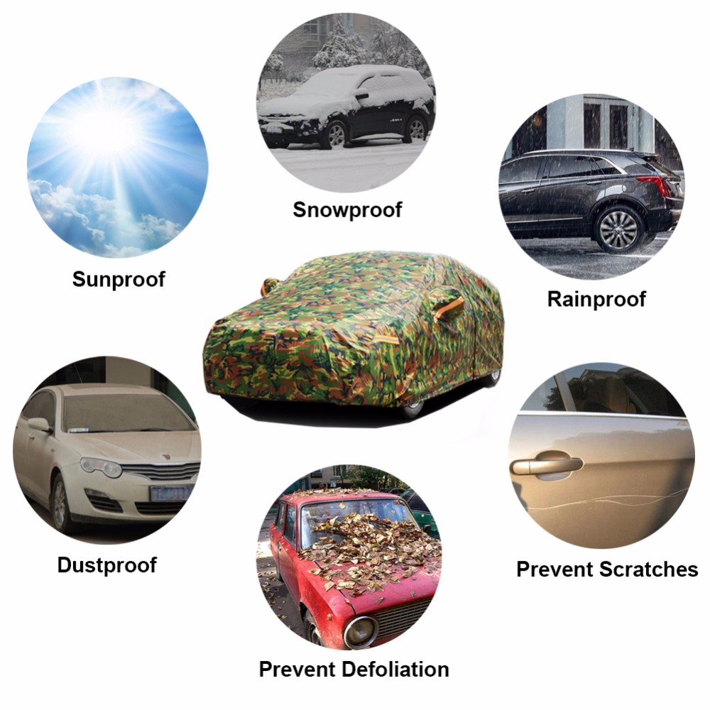 Kayme – housse de voiture de Camouflage étanche, couverture de Protection extérieure contre le soleil, la poussière, la pluie et la neige