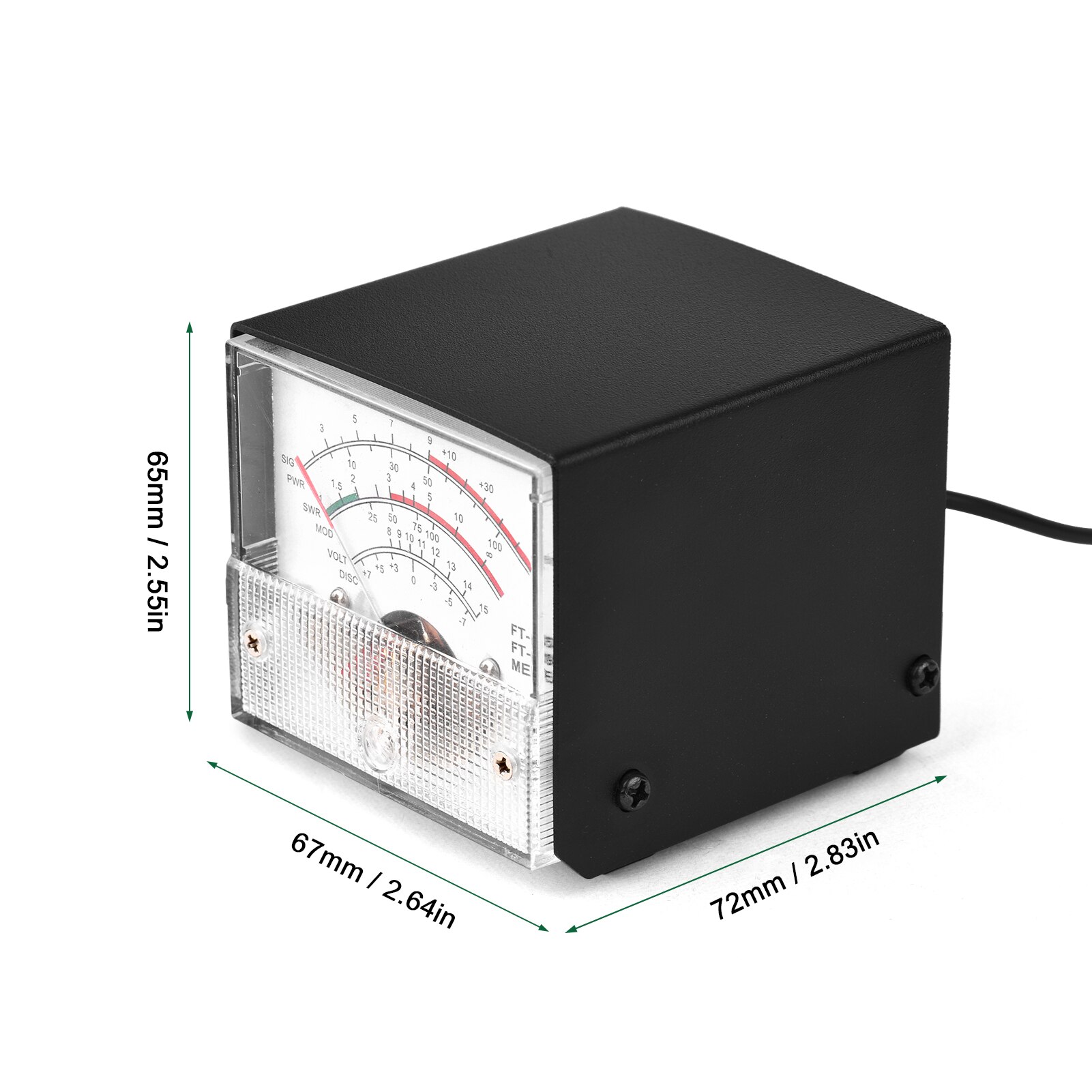 Mini SWR Power Meter External Meter Pointer Wattmeter Receive Display Meter Compatible with YAESU FT-857 FT-897