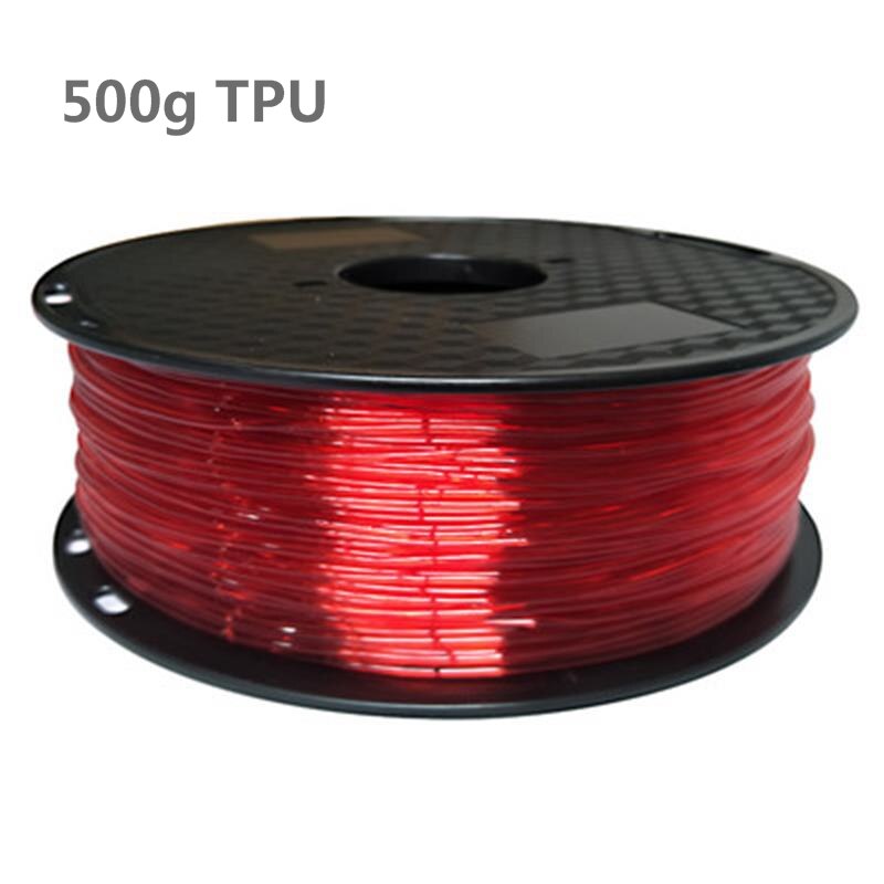 0.5KG TPU 3D Printer filament 1.75mm 500g Flex Soft Elastomer Rubber Material for 3D Printer Consumables: Tran-Red