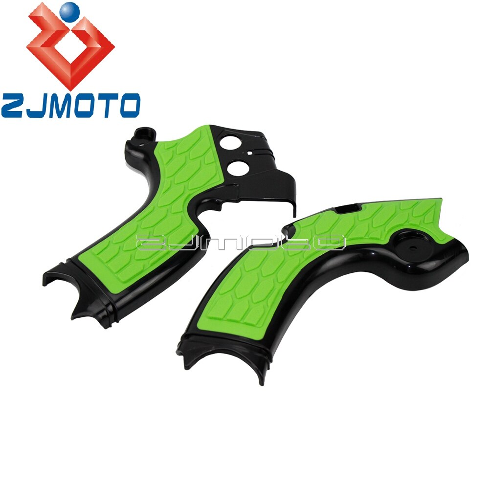 Zielona osłona ramy bocznej na zamówienie dla Kawasaki KX250 2019 KXF250 KX250F 2015-2017 2018 plastikowa osłona ramy ABS