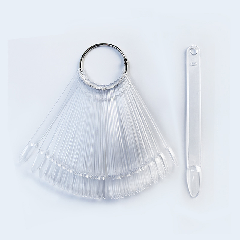 50 Nail Color Card Clear Nail Swatches Color Card Display Chart Gel Polish Template Nail Art Sample Stand Acrylic Palette: army green