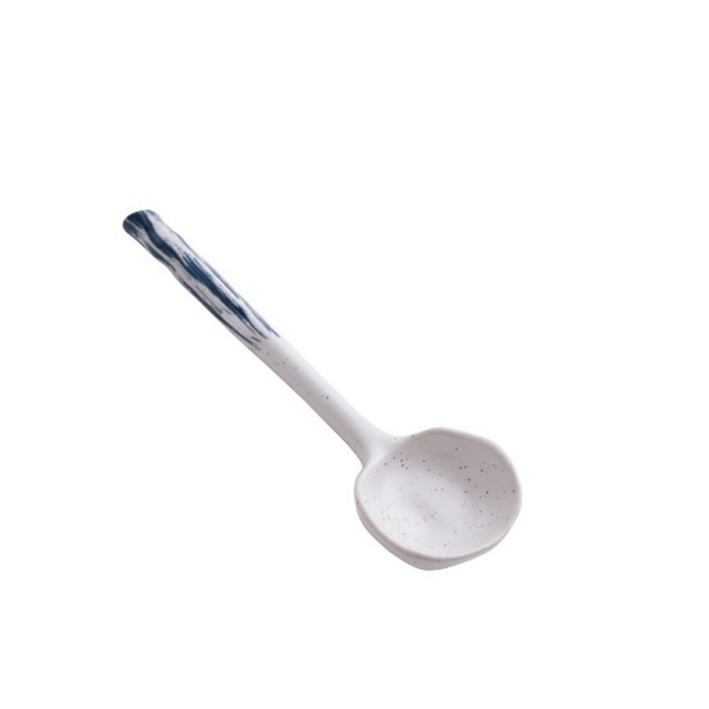 Japanese Style Ceramic Spoon Scoop Porridge Soup Spoon For Home Restaurant Utensils Cutlery Dinnerware: B