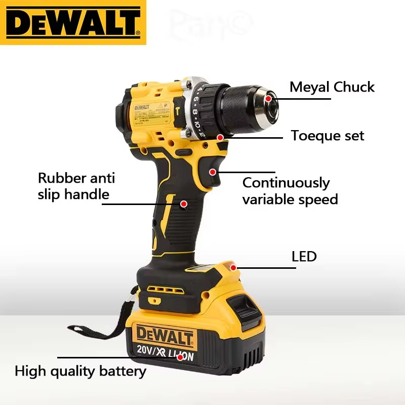 DEWALT Original DCD805 Brushless Impact Drill Cordless Electric Screwdriver Multi-Function Hand Drill 20V Power Tools