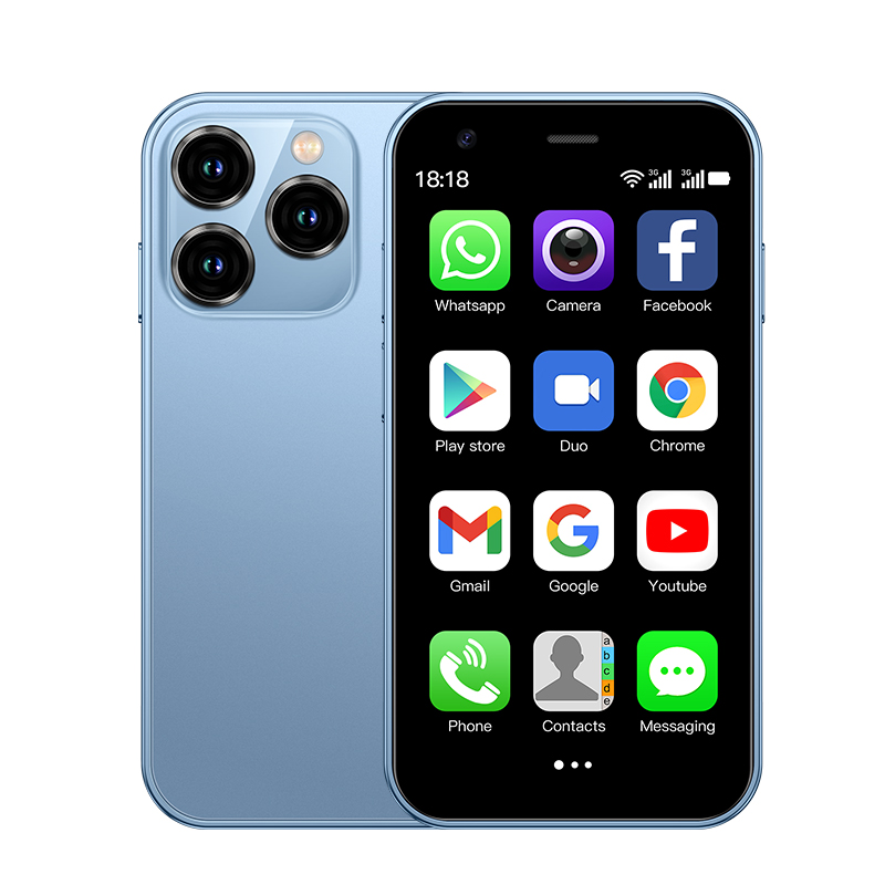 SOYES XS15, das weltweit kleinste Android-Smartphone, das 3-Zoll-Android 8.1-System ist eine kreative Geschenkauswahl für Sicherung-Telefone: Blau