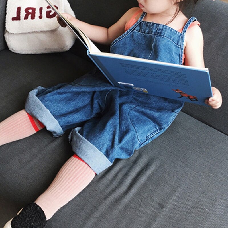 Spring Summer 2022 Kids Clothing Baby Toddler Loose Pants Children Girls Denim Overalls Casual Jeans Children Rompers 2-10Years