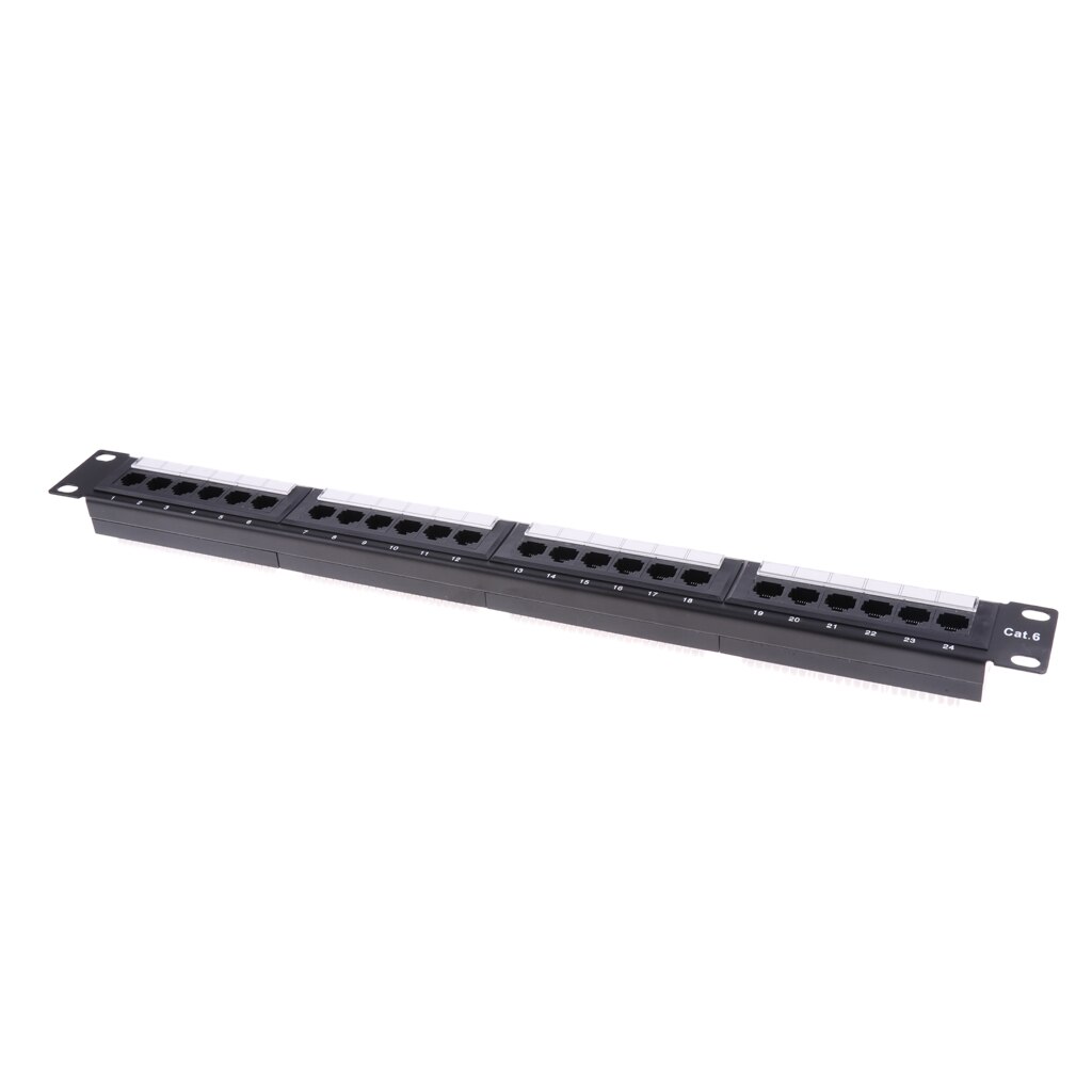 24-Port Patch Panel 1u 19" Rack Mountable T568A T568B Line Network Lan