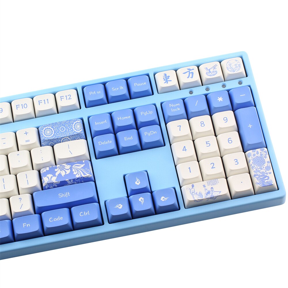 104 + 23 note: pbt dye-subbed xda keycap set for mechanical keyboard  gh60 gk61 64 68 84 87 104 108 english/japanese/rocket