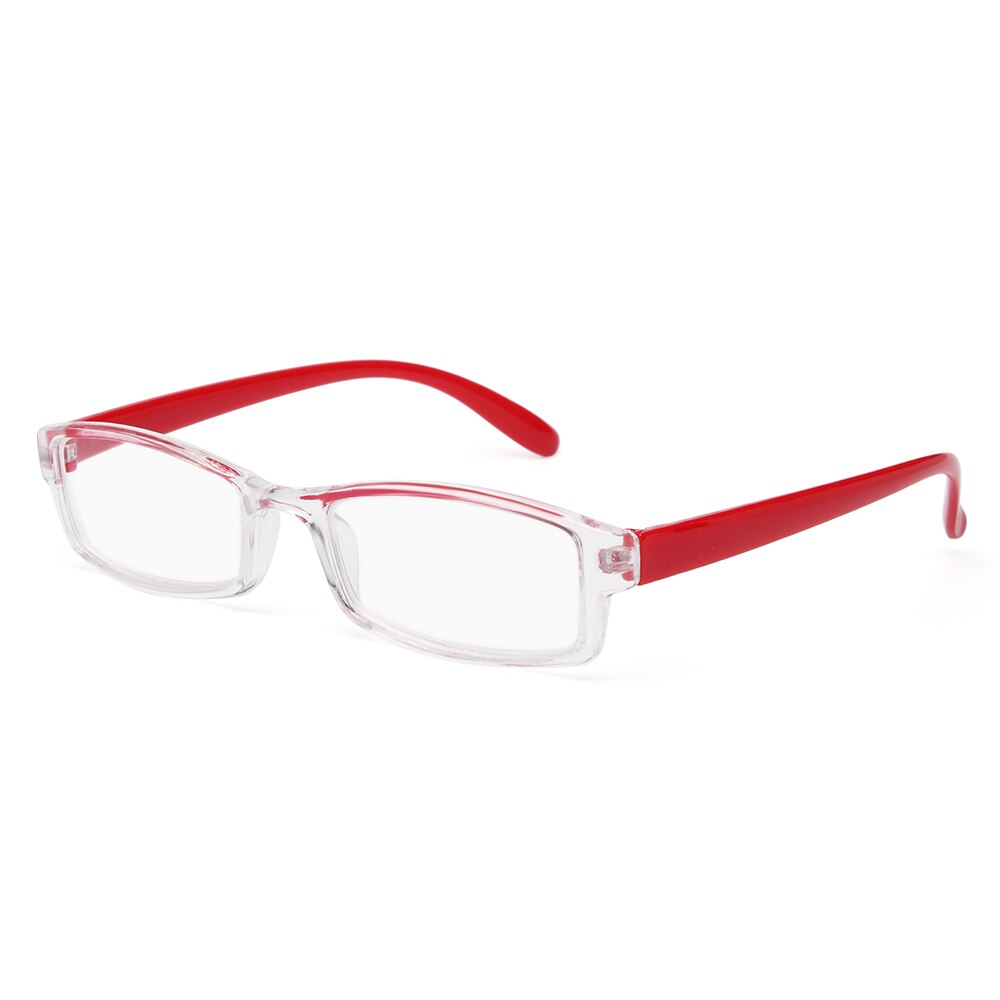 1pc unisex ultralette læsebriller antistråling presbyopiske briller high-definition anti-trætheds flade spejlbriller: +150 / Rød
