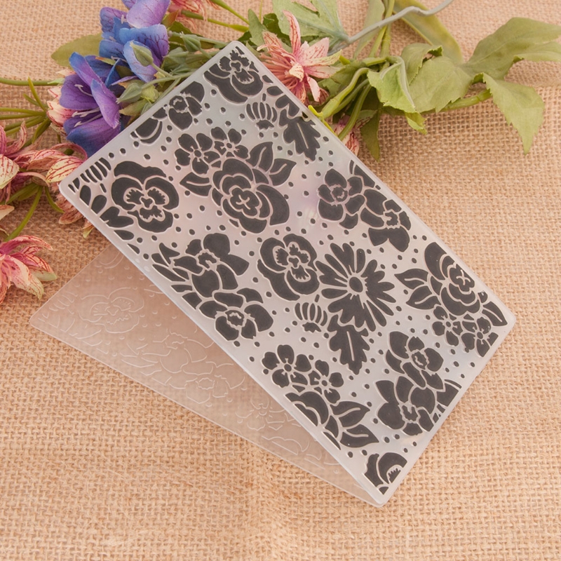 Plastic Embossing Folder 3D Flower Pattern Background Embossing Template DIY Paper Crafts Scrapbooking Template Molds