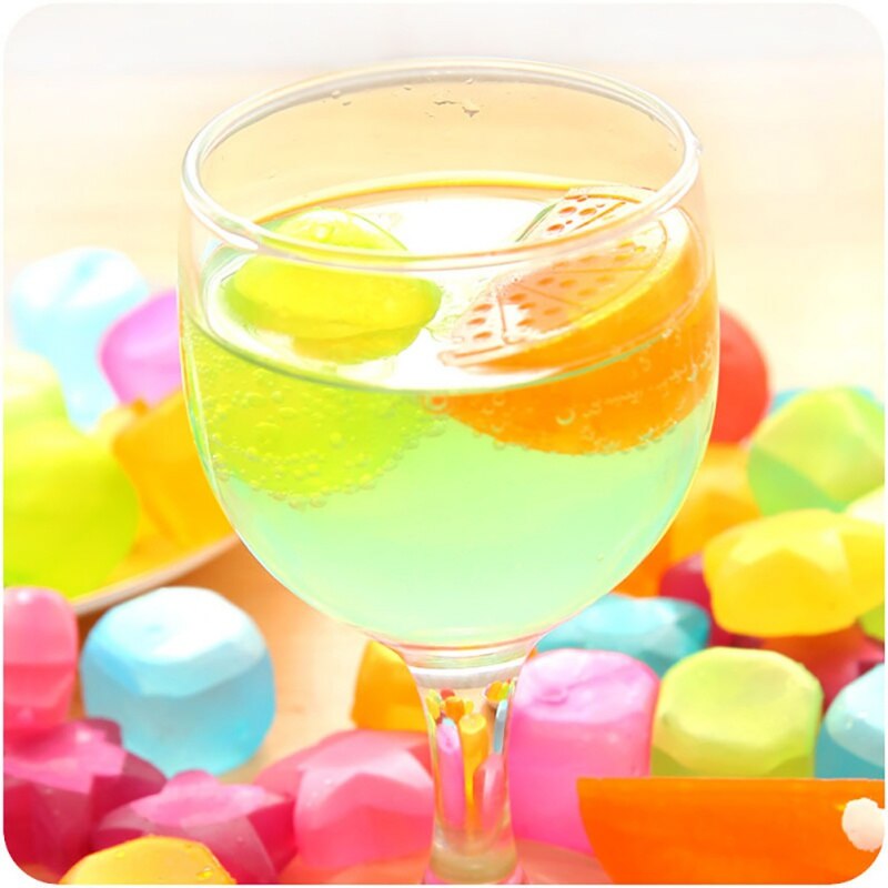 20PCS Star And Square Shaped Ice Cubes Plastic Reusable Multicolour Ice Cube Physical Cooling Tools Party Tool: B