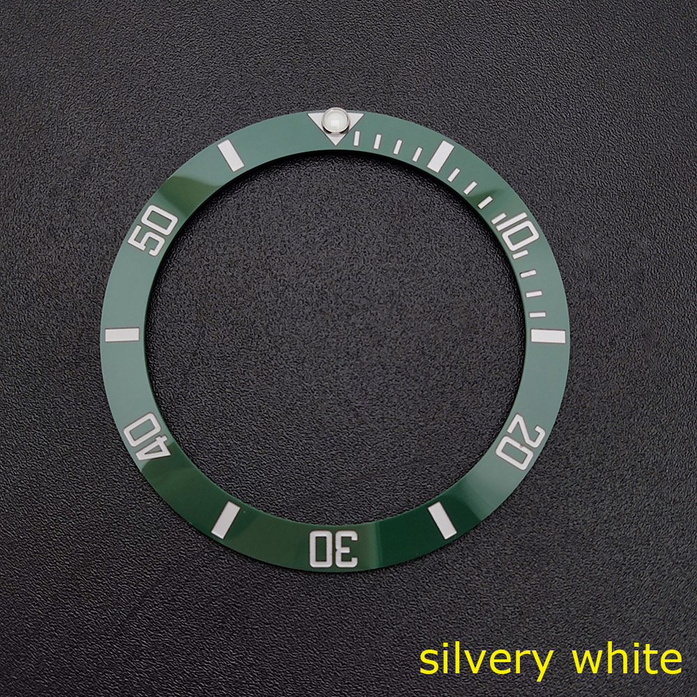 Schräge 38 mm Keramik Original hochwertige Uhrenlünetteneinsätze GMT Taucheruhr-Einsatz: Grün