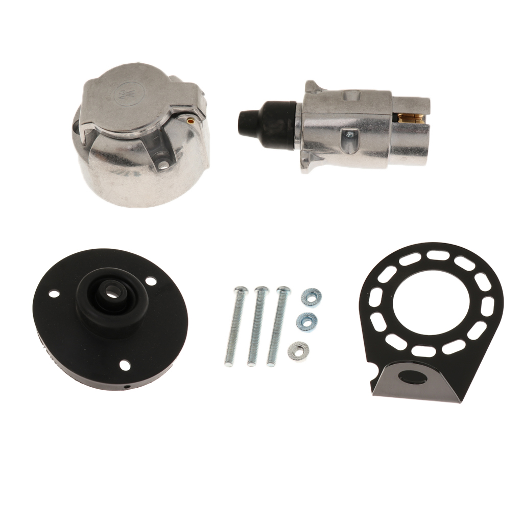 7 Way 12N Car Boat Truck Trailer Plug Socket Kit Wiring Connector